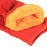 Перчатки-краги спилковые, красная основа, утепленные, искусственый мех - фото 2