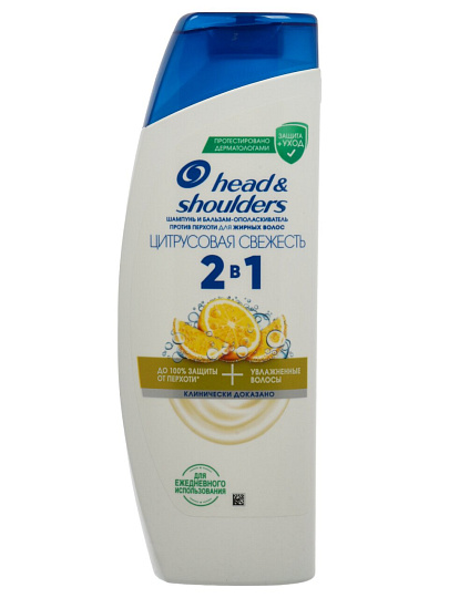 Шампунь бальзам-ополаскиватель Head &amp; Shoulders, 2в1 Цитрусовая свежесть, для всех типов волос, 360 мл