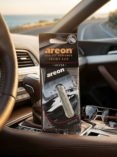 Ароматизатор в машину подвесной, гелевый, Areon, Liquid Lux Sport Silver, 46342