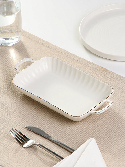 Ваза для фруктов, фарфор, на ножке, 25.4 см, Bonjart, Золотая линия, ТМ Глория, 202493