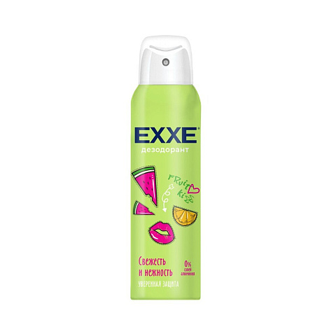 Дезодорант Exxe, Fruit kiss, Свежесть и нежность, для женщин, спрей, 150 мл