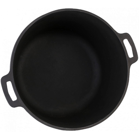 Кастрюля чугун, 5 л, крышка стекло, Maysternya, T403C3, индукция