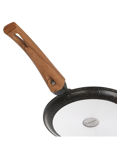 Блинница алюминий, 22 см, антипригарное покрытие, Гардарика, Мегалит 18, 0822-18, бакелитовая ручка, ручка soft-touch