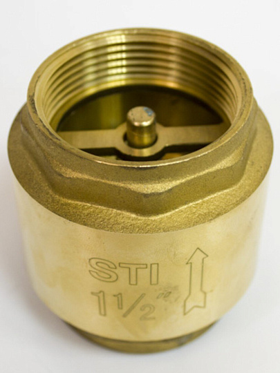 Клапан обратный 1&quot; 1/2, латунь, DN 40, пружинный, New, STI