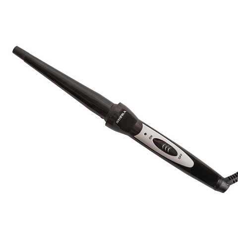 Стайлер Supra, HSS-1145, для укладки волос, 25 Вт, керамическое покрытие, 1 режим, диаметр 13-25 мм, черно-серый, 13156