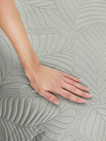 Покрывало евро, 220х240 см, 100%пэ, стеган, Silvano, Фауна, сталь