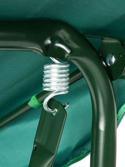 Качели садовые 2-местные, 170.8х120.8х151.8 см, 180 кг, Olsa, Эльф, зеленые, Листики, подушка, с1802, металл