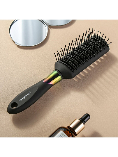 Расческа для волос, укладочная, черная, 55х250х50 мм, Studio style, 45912-4460