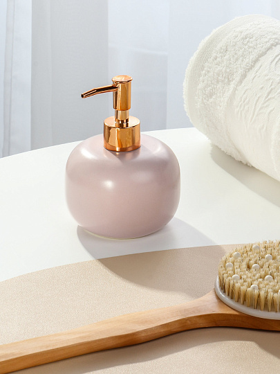 Дозатор для жидкого мыла, керамика, 10.1х13.6 см, розовый, CE2460EA-LD