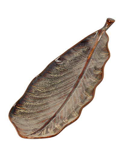 Блюдо керамика, лист, 12.5х36.5х4 см, 280 мл, Алхимия, Y4-13433