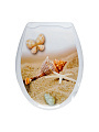 Сиденье для унитаза пластик, дельфины, море, песок, ракушки, в ассортименте, Мультипласт, MPG7518/MPG7563//MPG7587