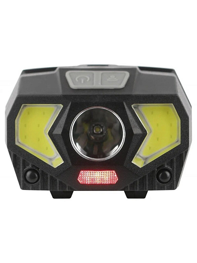 Фонарь налобный, Эра, GB-608, пластик, режим SOS, черный, 5 ВТ, 7 реж, Б0052319