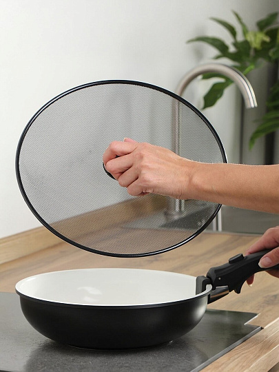 Крышка-сетка антижир, пластик, металл, 29 см, Y4-9556