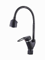 Смеситель для кухни, Эверест, гибкий излив, с картриджем, черный, B58-0266 - фото 3