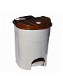 Контейнер для мусора пластик, 19 л, квадратный, педаль, бежевый мрамор, Idea, М2892