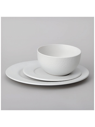 Сервиз столовый керамика, 12 предметов, на 4 персоны, Lefard, Saturn, 191-287, белый
