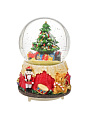 Фигурка декоративная Шар со снегом Елка, 10х10х15 см, свет, музыка, батарейки 3ААА, Y4-9352 - фото 2