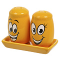 Набор для специй керамика, 2 шт, 11х6х8.5 см, на подставке, Dolomite, Smile, L2520868