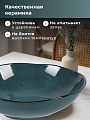 Тарелка суповая, керамика, 20 см, круглая, Stone Turquoise, Domenik, DMD053, синяя - фото 2