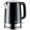 Чайник электрический Midea, MK 8053, черный, 1.7 л, 2200 Вт, скрытый нагревательный элемент, металл