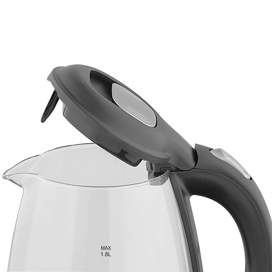 Чайник электрический Scarlett, SC-EK27G67, черный, 1.8 л, 2000 Вт, скрытый нагревательный элемент, стекло