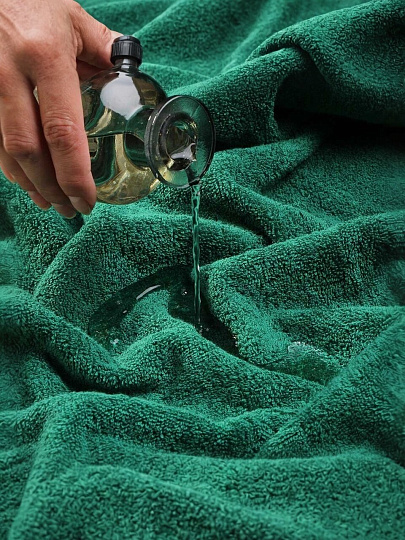 Набор полотенец 2 шт, 100% хлопок, 420 г/м2, Silvano, Мореска, темно-зеленый, Узбекистан