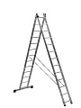 Лестница 2 секции, 13 ступеней, алюминий, 3.67 м, 150 кг, 4.56 м, Alumet, 5213