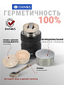 Термос нержавеющая сталь, 0.5 л, широкая горловина, Daniks, колба нержавеющая сталь, с ложкой, черный, J-003 - фото 3