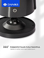 Чайник электрический Daniks, D3815E, черный глянцевый, 1.7 л, 2200 Вт, скрытый нагревательный элемент, сталь, пластик - фото 5
