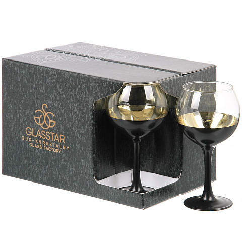 Бокал для вина, 290 мл, стекло, 6 шт, Glasstar, Блэкстайл 3, LB_411_3