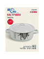 Кастрюля эмалированная сталь, 1.45 л, крышка сталь, цилиндрическая, ЛЗЭП, Corn, С-16072/4Э, индукция