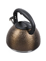 Чайник нержавеющая сталь, 2.7 л, со свистком, матовый, ручка бакелитовая, с силиконовым покрытием, Daniks, индукция, золото, M-084 - фото 4