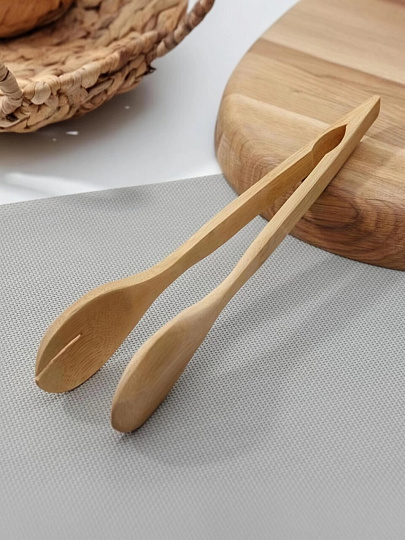 Щипцы кухонные бамбук, навеска, Катунь, КТ-ЩК-02
