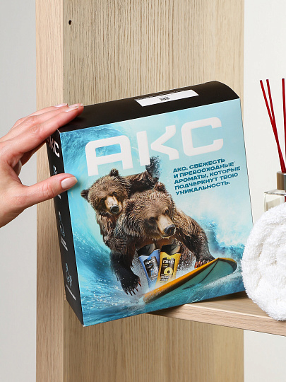 Набор подарочный мужской, АКС, На пляже, гель для душа и шампунь 3 в 1 250 мл + гель для душа и шапунь 2 в 1 250 мл