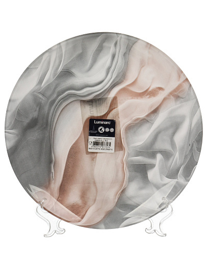 Тарелка обеденная, стекло, 25 см, круглая, Marbreeze, Luminarc, X1789