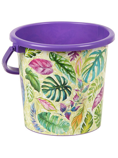 Ведро пластик, 10 л, хозяйственное, ВМС, Оранжерея, ВР-9265