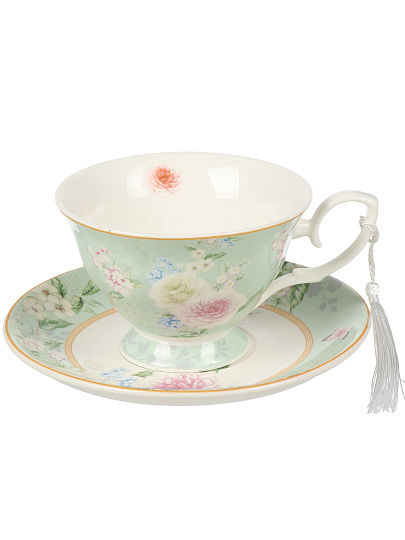 Чайная пара керамика, 2 предмета, на 1 персону, Розы, B060809