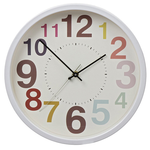 Часы настенные, кварцевые, 30 см, круглые, пластик, стекло, в ассортименте, Y6-6084