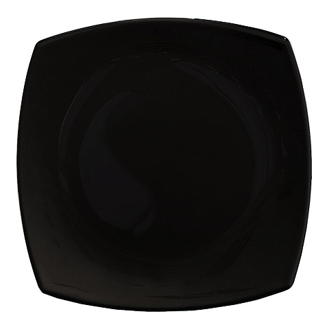 Тарелка суповая, стекло, 20 см, квадратная, Quadrato Black, Luminarc, D7207/3671, черная