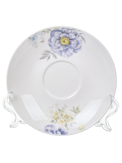 Чайная пара керамика, 2 предмета, на 1 персону, 280 мл, Daniks, Флорина, подарочная упаковка, белая