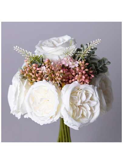 Цветочный букет искусственный Пионы, декоративный, 26 см, 535-361