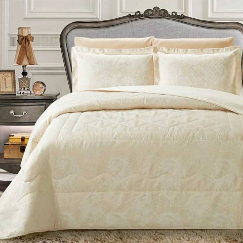 Текстиль для спальни Cleo Вермонт 240/002-VR, евро, покрывало и 2 наволочки 50х70 см