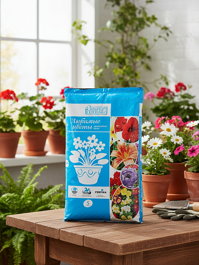 Грунт Любимые цветы, 5 л, Четыре сезона