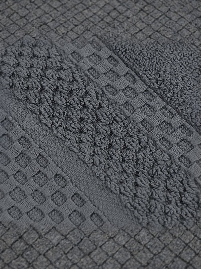 Полотенце банное 50х90 см, 100% хлопок, 600 г/м2, Пабло, Silvano, темно-серое, Узбекистан