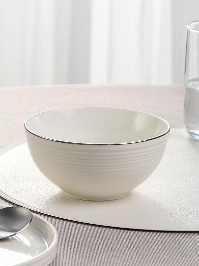 Салатник фарфор, круглый, 15х7 см, Fiesta, Fioretta, TDB723, белый