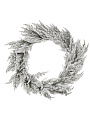 Венок новогодний 50 см, заснеженный, литье, Y4-8411 - фото 2
