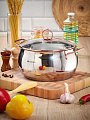 Кастрюля нержавеющая сталь, 5.8 л, крышка стекло, Daniks, Карлин, GS-01332G-24, индукция - фото 8