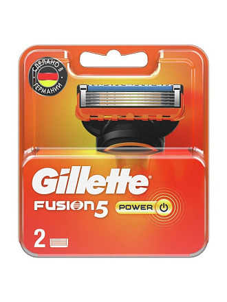 Сменные кассеты для бритв Gillette, Fusion Power, для мужчин, 2 шт