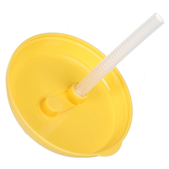 Стакан 420 мл, пластик, IZI-GO, Геометрия, с трубочкой, с крышкой, с декором, 0403/01