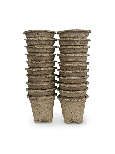 Горшок торфяной 80 мм, 20 шт, с улучшенным дном, ГазонCity